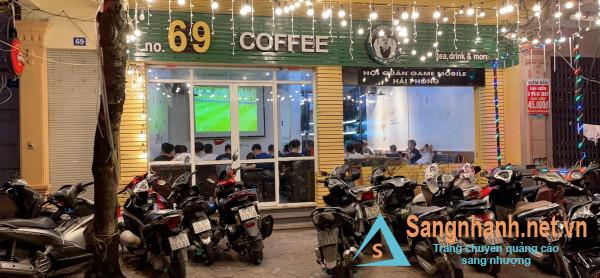 Sang nhượng quán cafe nằm mặt tiền đường Quán Nam, phường Kênh Dương, quận Lê Chân, Thành phố Hải Phòng.