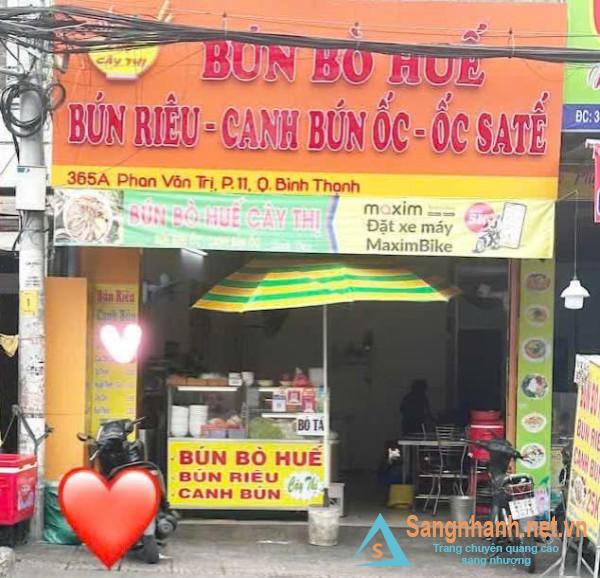 CẦN SANG NHƯỢNG LẠI QUÁN BÚN MẶT BẰNG MẶT TIỀN PHAN VĂN TRỊ