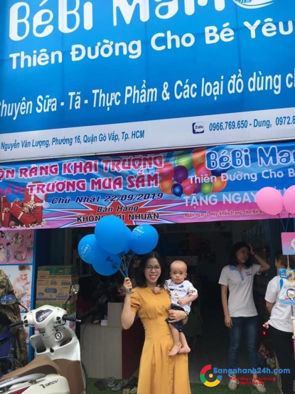 Cần sang cửa hàng sữa trẻ em quận Gò Vấp.