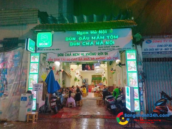 Sang hoặc cho thuê quán bún đậu bún chả Cao Bá Nhạ, quận 1.